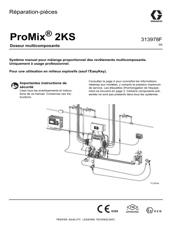 Graco 313978F - ProMix 2KS Doseur multicomposantsr, Réparation-pièces Manuel du propriétaire | Fixfr