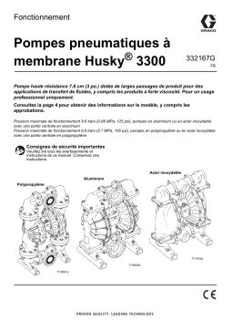 Graco 332167G, Pompes pneumatiques à membrane Husky 3300, Fonctionnement Manuel du propriétaire