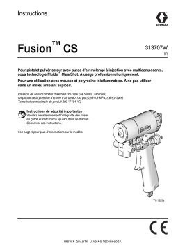 Graco 313707W, pistolet pulvérisateur Fusion CS Mode d'emploi