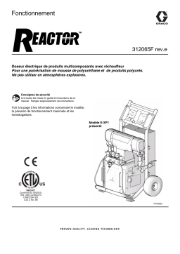 Graco 312065Fe - Reactor, Electric Proportioners Manuel du propriétaire