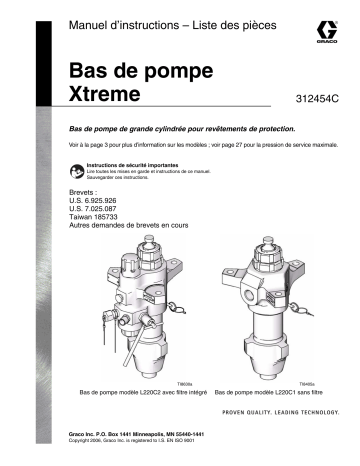 Graco 312454C, Xtreme Lowers Manuel du propriétaire | Fixfr