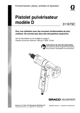 Graco Model D Spray Gun, 311679C, Gusmer Manuel du propriétaire