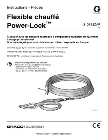 Graco 310763ZAF - Power-Lock Heated Hose Mode d'emploi | Fixfr