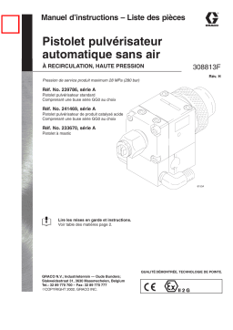 Graco 308813h , Pistolet pulvérisateur automatique sans air Manuel du propriétaire