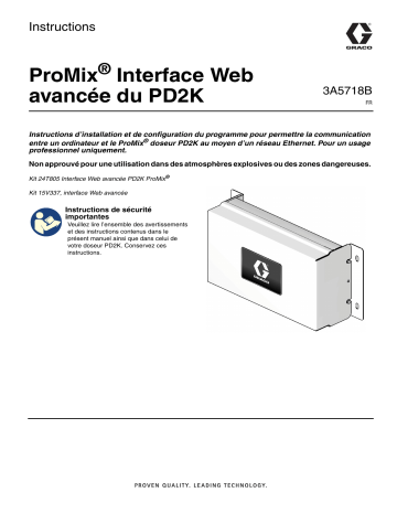 Graco 3A5718B, ProMix® Interface Web avancée du PD2K Mode d'emploi | Fixfr