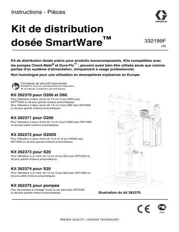 Graco 332199F - SmartWare Shot Dispense Kit Mode d'emploi | Fixfr