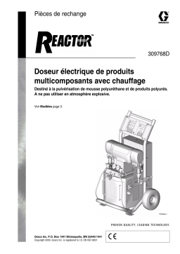 Graco 309768D.FM, Electric Reactor Repair-Parts Manuel du propriétaire