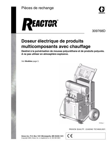 Graco 309768D.FM, Electric Reactor Repair-Parts Manuel du propriétaire | Fixfr