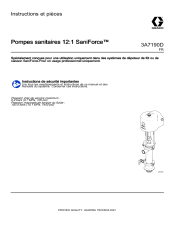 Graco 3A7190D, Pompes sanitaires 12:1 SaniForce™ Mode d'emploi | Fixfr