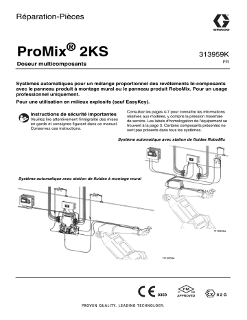 Graco 313959K - ProMix 2KS Doseur multicomposants, Réparation-Pièces, Français, France Manuel du propriétaire | Fixfr