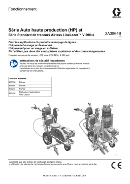 Graco 3A3864B, Série Auto haute production (HP) et Série Standard de traceurs Airless LineLazer™ V 200HS, Fonctionnement Manuel du propriétaire