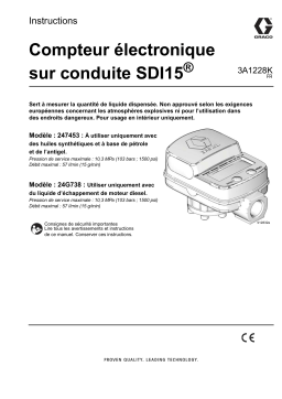 Graco 3A1228K Compteur électronique sur conduite SDI15® Mode d'emploi