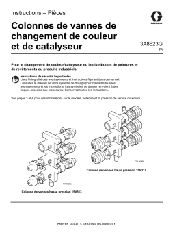 Graco 3A8623G, Colonnes de vannes de changement de catalyseur et de couleur Mode d'emploi