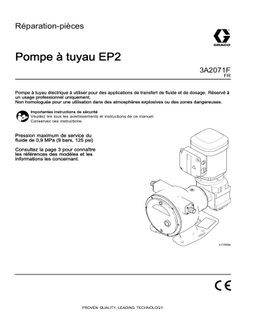 Graco 3A2071F, EP2 Hose Pumps, Repair/Parts Manuel du propriétaire | Fixfr
