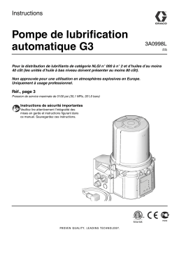 Graco 3A0998L, G3 Automatic Lubrication Pump Mode d'emploi