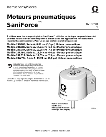 Graco 3A1859R, Moteurs pneumatiques SaniForce Mode d'emploi | Fixfr