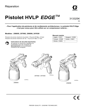 Graco 313325K, Pistolet HVLP EDGE™, Réparation Manuel du propriétaire | Fixfr