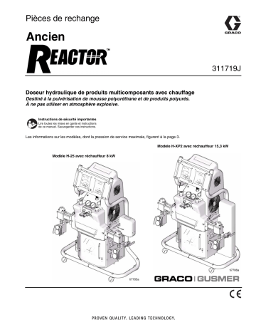 Graco 311719J - Hydraulic Reactor Repair-Parts Manuel du propriétaire | Fixfr