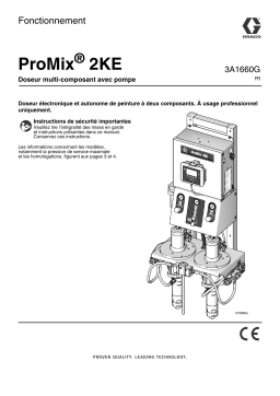 Graco 3A1660G - ProMix 2KE, Pump-Based Plural Component Proportioner Manuel du propriétaire