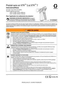 Graco 312294C XTR5 and XTR 7 Airless Spray Gun Manuel du propriétaire