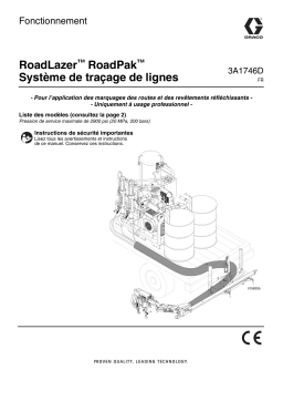 Graco 3A1746D, Système de traçage de lignes RoadLazer RoadPak, opération, français Manuel du propriétaire