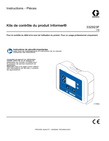 Graco 332923F, Kits de contrôle du produit Informer Mode d'emploi | Fixfr