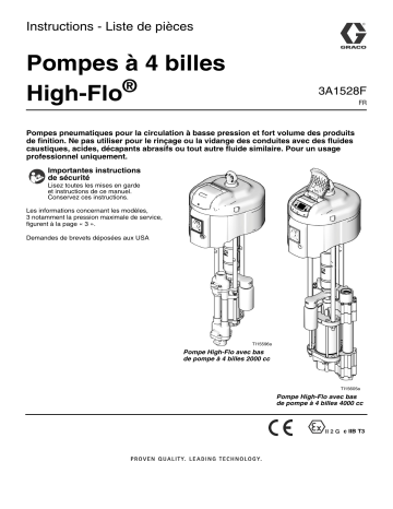 Graco 3A1528F - High-Flo 4-Ball Pumps Mode d'emploi | Fixfr
