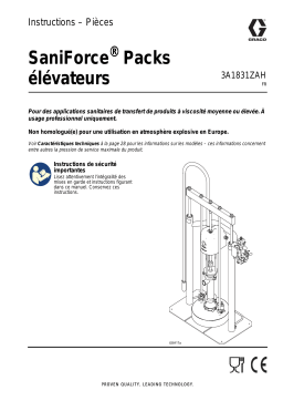 Graco 3A1831ZAH, SaniForce® Packs élévateurs Mode d'emploi