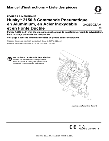 Graco 3A3590ZAM - Huskytm 2150 à Commande Pneumatique Mode d'emploi | Fixfr