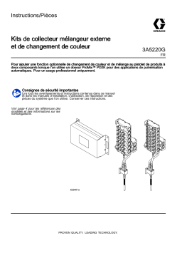 Graco 3A5220G, Kits de collecteur mélangeur externe et de changement de couleur Mode d'emploi