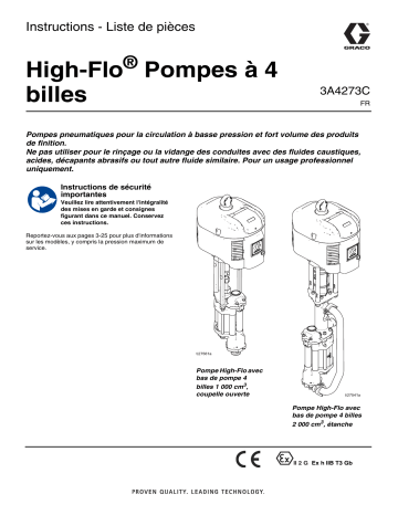 Graco 3A4273C – High-Flo® Pompes à 4 billes Mode d'emploi | Fixfr