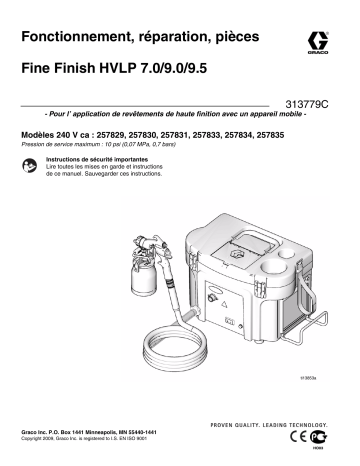 Graco 313779C HVLP 7.0/9.0/9.5 - Turbine Gun Manuel du propriétaire | Fixfr