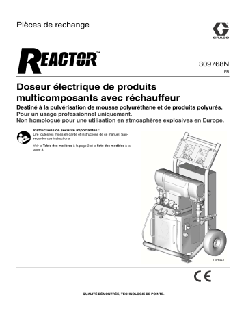 Graco 309768N, Reactor, Electric, Heated, Plural Component Proportioner Repair-Parts Manuel du propriétaire | Fixfr