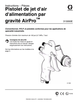 Graco 313093E, AirPro Gravitty Feed Airspray Gun, Parts Mode d'emploi