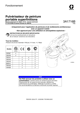 Graco 3A1716B, Fine Finish Hand-Held Paint Sprayer Manuel du propriétaire