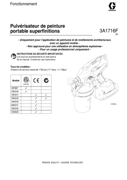 Graco 3A1716F - Fine Finish Hand-Held Paint Sprayer Manuel du propriétaire