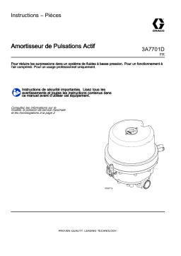 Graco 3A7701D, Amortisseur de Pulsations Actif Mode d'emploi