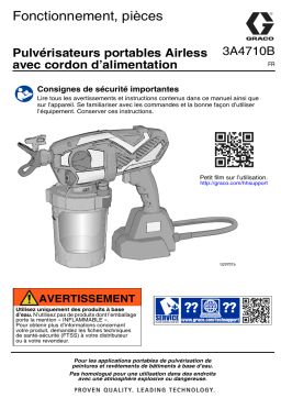 Graco 3A4710B, Pulvérisateurs portables airless avec cordon d’alimentation, Fonctionnement, pièces Manuel du propriétaire