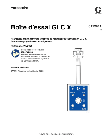 Graco 3A7361A, de câble de pompe électrique Compact Dyna-Star, Français Manuel du propriétaire | Fixfr