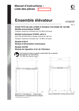 Graco 310523H, Ensemble élévateur, Manuel d’ Mode d'emploi