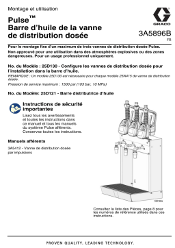 Graco 3A5896B - Pulse - Barre d’huile de la vanne de distribution dosée, Français Manuel du propriétaire