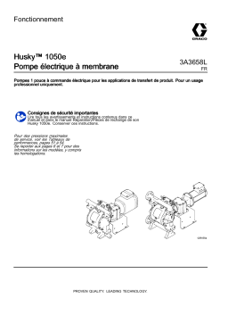 Graco 3A3658L, Pompe électrique à membrane Husky™ 1050e, Fonctionnement Manuel du propriétaire