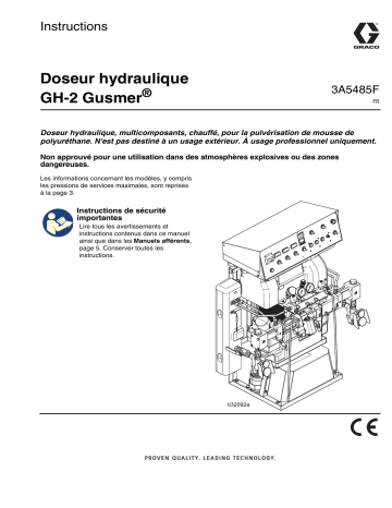 Graco 3A5485F, Doseur hydraulique GH-2 Gusmer Mode d'emploi | Fixfr