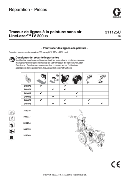 Graco 311125U, LineLazer IV 200HS Airless Paint Striper, Repair - Parts Manuel du propriétaire