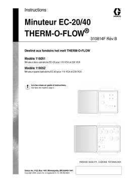 Graco 310814b , Minuteur EC-20/40 Therm-O-Flow Manuel du propriétaire