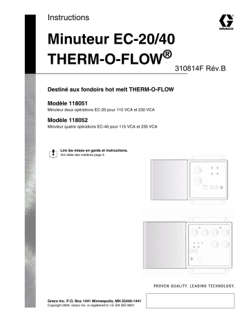 Graco 310814b , Minuteur EC-20/40 Therm-O-Flow Manuel du propriétaire | Fixfr