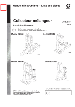 Graco 308288r , Collecteur mélangeur à produit multicomposé Manuel du propriétaire