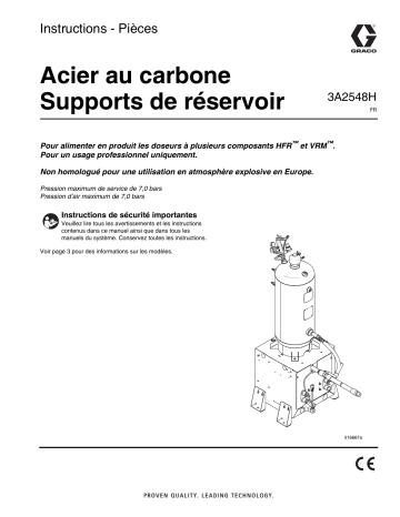 Graco 3A2548H - Supports de réservoir Mode d'emploi | Fixfr