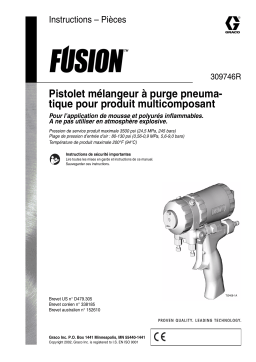 Graco 309746R, Fusion Plural Component, Impingement Mix, Air Purge Spray Gun Manuel du propriétaire