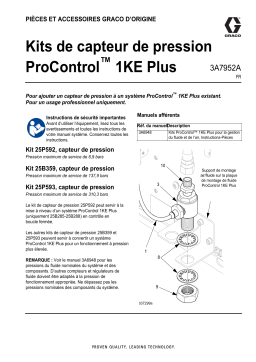 Graco 3A7952A, Kits de capteur de pression ProControl 1KE Plus Mode d'emploi